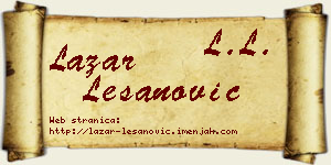 Lazar Lešanović vizit kartica